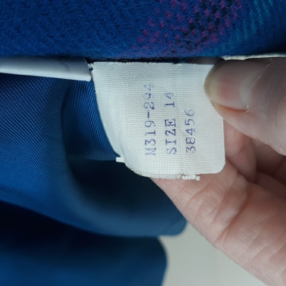 Vtg Pendleton virgin wool blazer size 14 blue plaid USA made - Picture 6 of 6